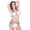 Blue, variant on Swimsuit Women Bikini Women Eye-catching Shiny Bikini Micro Halter Top + G-String Set Swimsuit