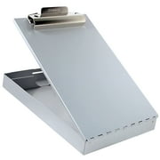 Saunders Metal Storage Clipboard, Made in USA, 1 Tier, High Capacity Clip, Legal, Silver