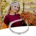 thumbnail image 2 of 1 pieza de diademas anudadas para mujer, diademas de metal con diamantes de imitación finos vintage de moda, accesorios para el cabello, blanco, 2 of 7