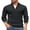 Black, variant on Men's Quarter Zip Up Sweaters Slim Fit Lightweight Pullover Mock Neck Long Sleeve Polo Sweater
