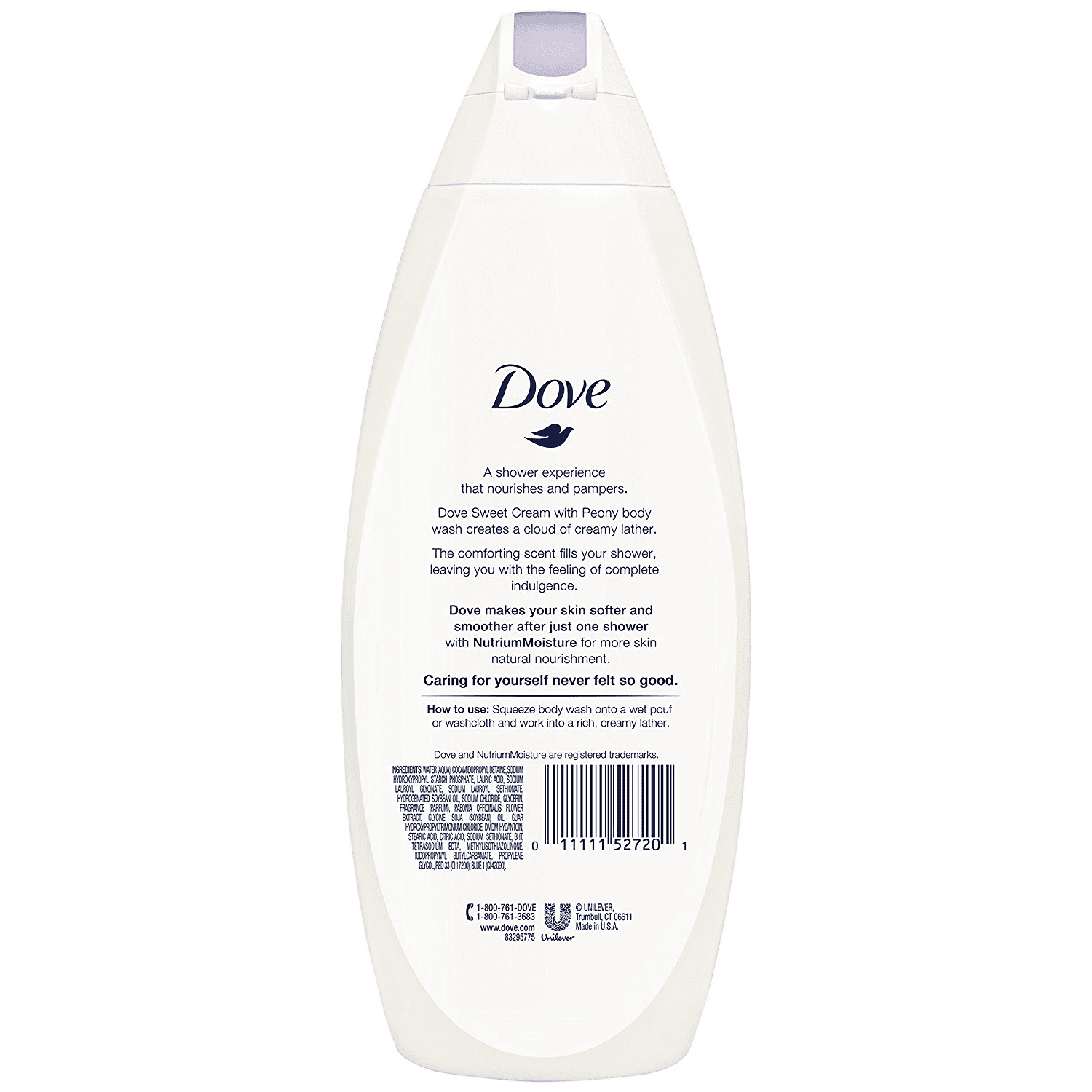 Dove Purely Pampering Nourshing Body Wash, Sweet Cream & Peony 22 oz (Pack of 6)