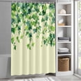 thumbnail image 6 of Country Leaves Shower Curtain Set, Waterproof Shower Curtains for Bathroom, Green Leaf Branches Vine Botanical Rustic Washable Fabric Cloth Bath Curtain for Bathtub Decoration with Hooks 60x72 Inches, 6 of 9