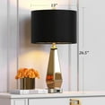 thumbnail image 3 of Elleree 2x 26.5” Living Room Table Lamp with usb port &Lampshade for Bedrooms Modern Nightstand Bedside Tables Amber Lamps, 3 of 6