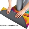 thumbnail image 3 of Rainbow Tie Dye Spiral Dot Pattern Hot Yoga Mat Towel Non Slip for Hot Yoga - Quick-Drying Yoga Mat Cover with 4 Corner Pockets with Travel Bag - Hot Yoga Towel Non Slip 74"x26", 3 of 6