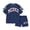 396Blue779, variant on HAYIMI Child Girls Outfit Sets Mexico Letter Print O-Neck Short Sleeve Tops With Shorts Casual Summer Toddler Kids Clothing Sets , Black