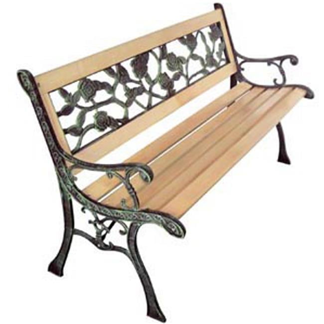 Vidaxl Garden Bench With Rose Patterned Backrest Walmart Com Walmart Com