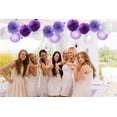 thumbnail image 4 of Purple Bridal Shower Decorations Set- Bride To Be Banner White Lavender PurpleTissue Paper Flower, 4 of 6