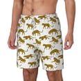 thumbnail image 2 of Uemuo Leopard Print Pattern Mens Swim Trunks Quick Dry Board Shorts with Mesh Lining, Stretch Beach Shorts Quick Dry No-Chafing Board Shorts-XX-Large, 2 of 9