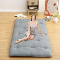 Japanese Floor Mattress Futon Mattress,4'' Thicken Daybed Futon Roll Up,Portable & Foldable Tatami Mat for Sofa Lounger Camping Dormitory Yoga Sleep Nap Meditation