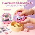 thumbnail image 4 of Crazy Fun RMS Mystery Cotton Candy Theme Dumpling Squishy, Scented Glitter Confetti Squeeze Toy With Pink Steamer Box, Surprise Bao Bun Fidget Collectible Toy Crazy Gifts for Fun, 4 of 9