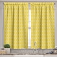 thumbnail image 2 of Ambesonne Yellow Valance & Curtain, Moroccan Trellis, 55"x24", Mustard Yellow White, 2 of 6
