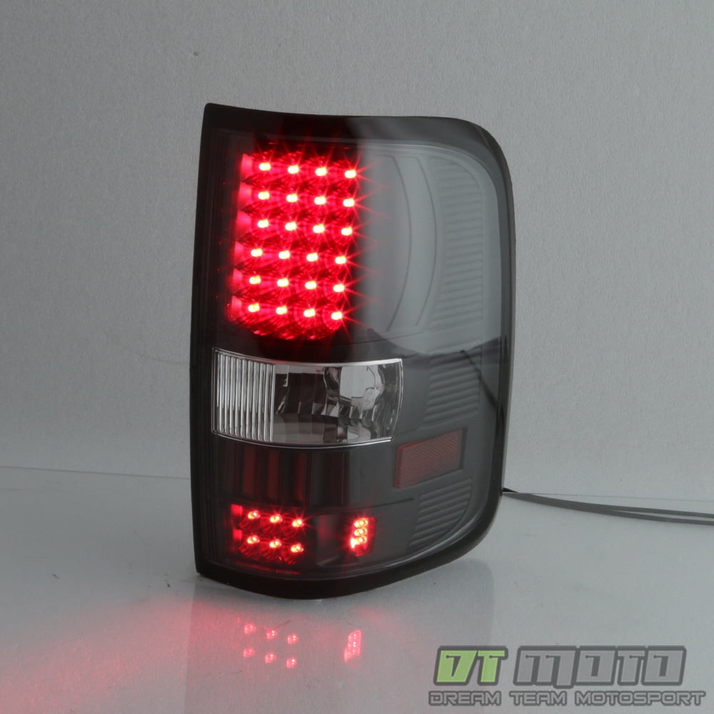 AKKON - For 2004-2008 Ford F150 F-150 Pickup Truck Styleside Model Black LED Tail Lights Brake Lamps Replacement