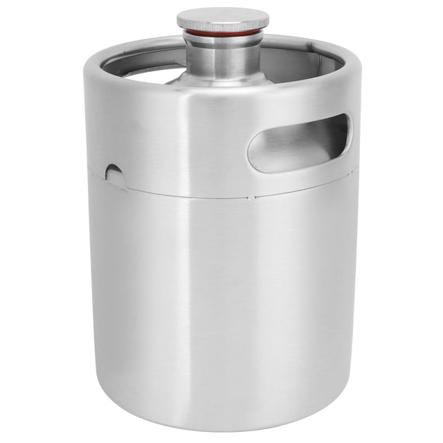 Stainless Steel Beer Keg,2L Beer Keg Mini Brewing Accessory Beer Keg Smooth Operation