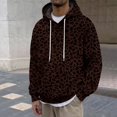 thumbnail image 2 of SJLDQY Hoodies for Men Casual Leopard Graphic Hooded Sweatshirts Long Sleeve Loose Fit Hoodie Fall Winter Soft Pullover Tops with Drawstring, 2 of 4