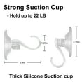 thumbnail image 3 of 4-Pack Heavy Duty Suction Cup Hooks for Glass/Window/Door - Clear, Removable & Reusable Holders for Kitchen/Bathroom/Shower/Wreath, 3 of 7