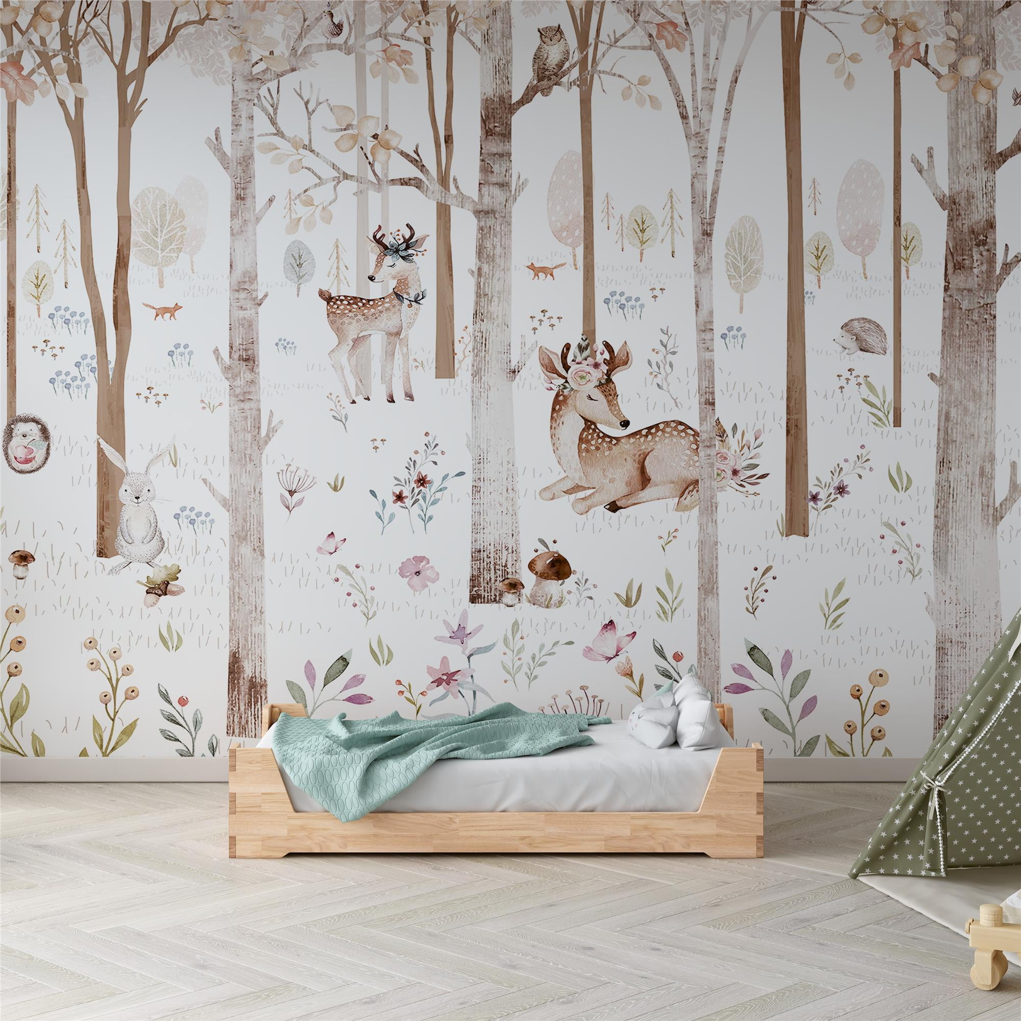 Little Seeds Maverick Montessori Toddler Floor Bed with 2 Heights, Natural