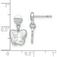 thumbnail image 2 of Sterling Silver Rhodium-Plated Mother Of Pearl Butterfly Dangle Earrings (16.6 X 9.96) Made In Italy qe15642, 2 of 5