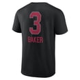 thumbnail image 3 of Men's Budda Baker Black Arizona Cardinals Team Wordmark Player Name & Number T-Shirt, 3 of 3