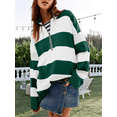 thumbnail image 4 of Fall Half Zipper Oversized Womens Sweaters Turtleneck Sweater Long Sleeve Tops, 4 of 6