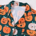 thumbnail image 4 of Miaoju Pajama Set for Women 2 Piece Round Neck Button Down Silk Pjs Halloween Lounge Set Homewear Pajama Set, 4 of 7