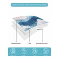 thumbnail image 5 of Quilts Full Size, Orange Navy Blue Ombre Soft Comforter Bedding Set for Bed, Abstract Beach Waves Gradient Lightweight Quilted Bedspread with Pillow Cover(2 Pieces) for All Season, 78x90 Inch, 5 of 6