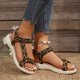 thumbnail image 1 of MKLEKYY Sandalias de Mujer para Playa, Sandalias de Verano A La Moda Con Punta Abierta y Estampado Irregular para Mujer, Sandalias de Playa para Exteriores, 1 of 4