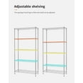 thumbnail image 2 of FDW 5 Shelf Wire Shelving Unit Garage NSF Wire Shelf Adjustable Utility Commercial Grade Steel Layer Shelf Rack Organizer 1250 LBS Capacity -14x36x72,Chrome, 2 of 7
