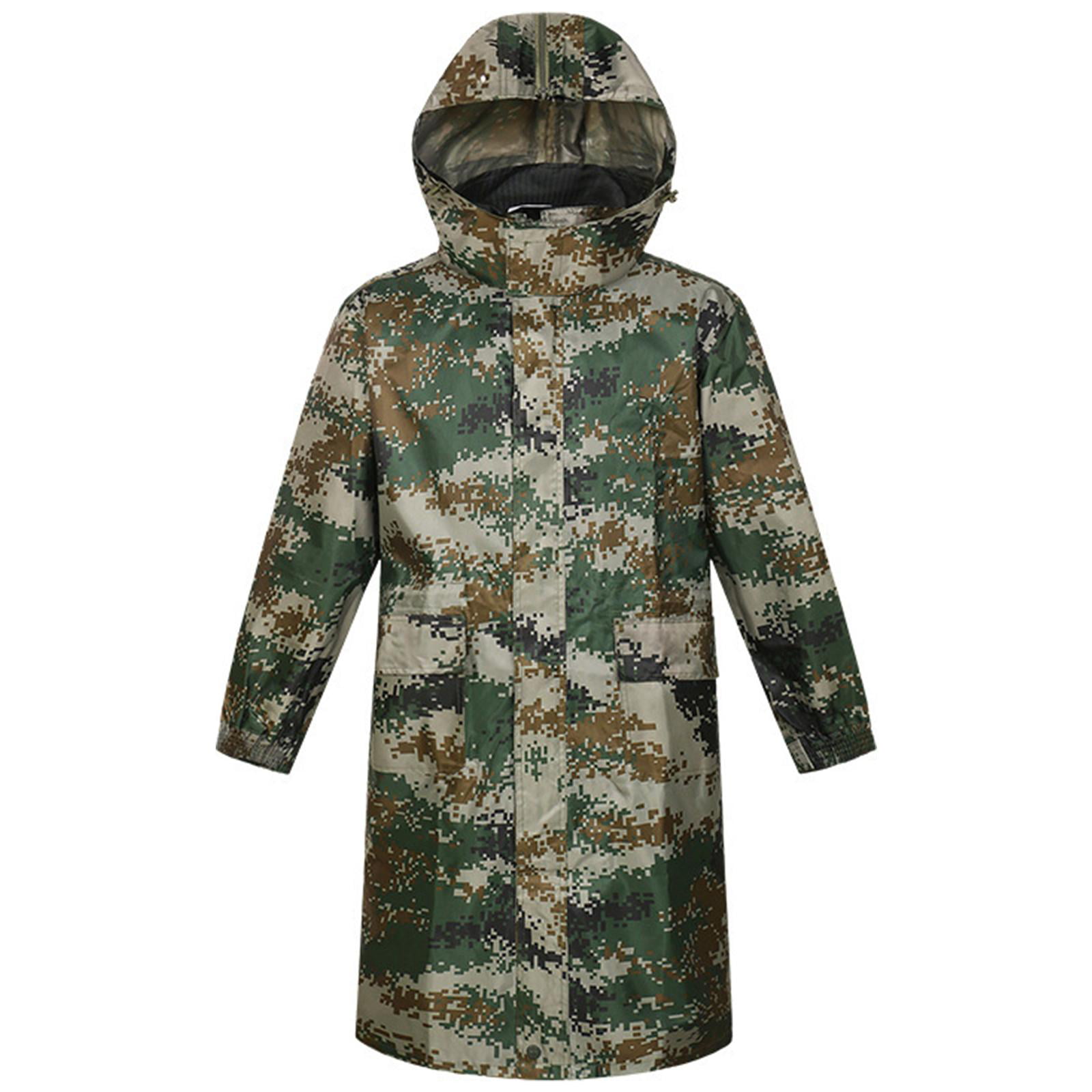 Boys Mens Camouflage Waterproof Jacket Trouser Rain Coat Suit Mac CAMPING  CAMO 
