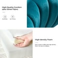 thumbnail image 5 of Modern Velvet Accent Chair Upholstered Small Vanity Chair Bedroom Living Room Teal, 5 of 11