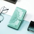 thumbnail image 5 of Allytech for Samsung Galaxy S25 Ultra Wallet Case, Luxury PU Leather with Embossed Pattern, Magnetic Clasp Kickstand Card Cash Slots Shockproof Slim Flip Case with Hand Strap for Women Men - Green, 5 of 6