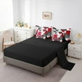 thumbnail image 4 of Erosebridal Black Grey Red Comforter Set 7 Piece Twin Geometry Square Bed In A Bag With Sheets Adults Modern Abstract Geometric Stripes Bedding Set Black Line Bed Set White, 4 of 5