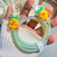 thumbnail image 4 of Tianyeda Duck Pattern 2Pcs Charging Cable Protectors with 1pc Spiral Protective Rope, 4 of 6