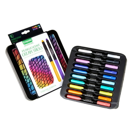Crayola Signature Pearlescent Cream Art Paint Sticks, 10 Count, Child
