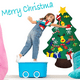 thumbnail image 4 of Árbol de Navidad de fieltro - para niños, decoraciones para árboles de Navidad para colgar en la pared, 4 of 5