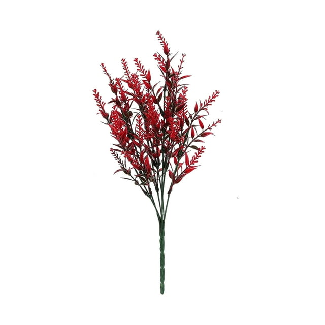 Destyer 2x Fleurs Artificielles pour Intérieur Ou Extérieur pour Nettoyer Bas Rouge 1Ensemble