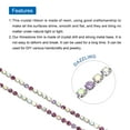 thumbnail image 3 of Uxcell 11 Yard 2mm Crystal Rhinestone Diamond Close Chain Trim Trimming Claw Cup Chain Purple Red Purple, 3 of 4