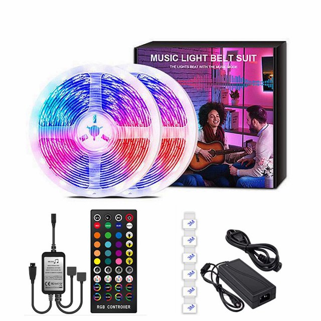 Lámpara LED de cinta Lámpara 10Mled con lámpara 5050 con barra de luz musical impermeable colorida RGB ER