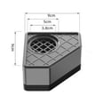 thumbnail image 2 of Coussin Anti-Vibration de Machine à Laver - 4 Pièces Ensemble de Réduction du Bruit Base de Machine à Laver - Univers Hauteur Antidérapante 4.5cm, 2 of 3