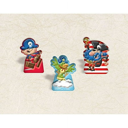 Amscan Fun-Filled, Pirate Puffy Finger Puppet, Supplies, Multicolor, 1 1/4" x 2" Party Favors, One Size