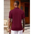 thumbnail image 3 of COOFANDY Mens Short Sleeve Shirts Casual Polo Shirts Collared Summer Shirts Textured Knit Golf Shirts, 3 of 6