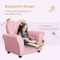 thumbnail image 6 of CHEERFUN Kids Pink Sofa Chair with Diamond Tufting, Upholstered Toddler Couch, Ages 3-9, 6 of 10