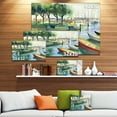 thumbnail image 3 of Bateaux en Rivière Aquarelle - Impression sur Toile Paysage, 3 of 4