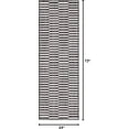 thumbnail image 2 of Unique Loom Outdoor Striped Classic Rug 2' x 6' Runner Charcoal/Ivory, 2 of 5