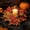 A, variant on Artificial Maple Leaf Candle Wreath, Fall Candle Ring with Autumn Leaves & Berries, Halloween Thanksgiving Table Centerpiece Decor for Dining Table, Mantel, Home