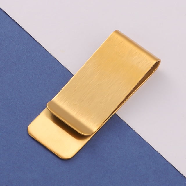 Pinza para corbata de traje de estilo simple de acero inoxidable con espejo, clip para billetera con láser brillante