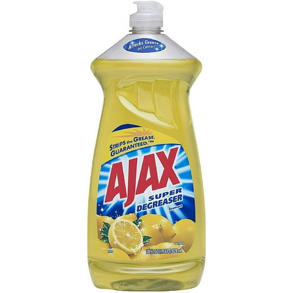 Ajax Super Degreaser Dish Liquid, Lemon 28 oz (Pack of 4)