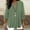 *Green, variant on Womens V Neck T Shirts,Cute Buttons Roll Up 3/4 Sleeves Loose Blouses Tops Khaki,Womens Plus L