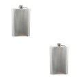 thumbnail image 3 of Monstrate Tapa de plástico Petaca de acero inoxidable Flagon Portable Wine Whisky Pot Bottle Drinkware para bebedor 10 onzas 2piezas Monstrate CBP029536, 3 of 5