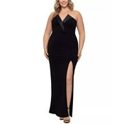 Betsy Adam Plus Size Strapless Gown