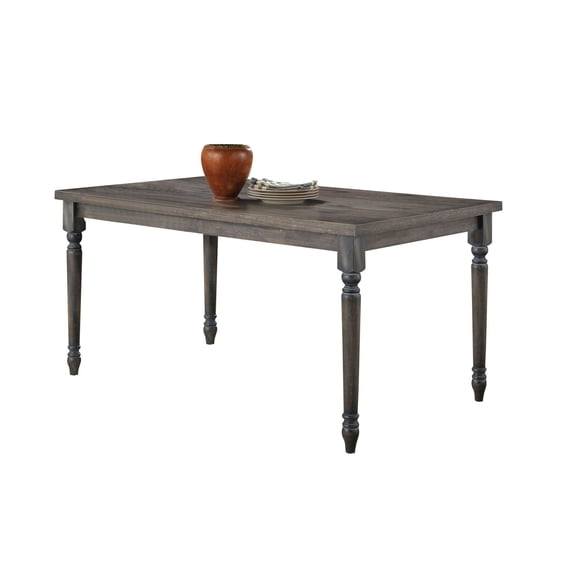 Miekor Furniture Weathered Grey Dining Table with Turned Leg No.9812
